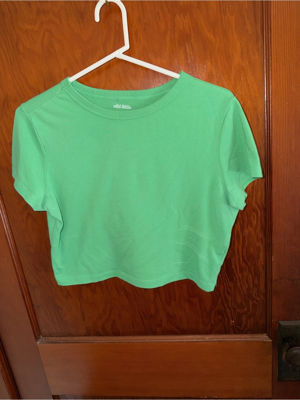wild fable Bright Green Short Sleeve Crop Top